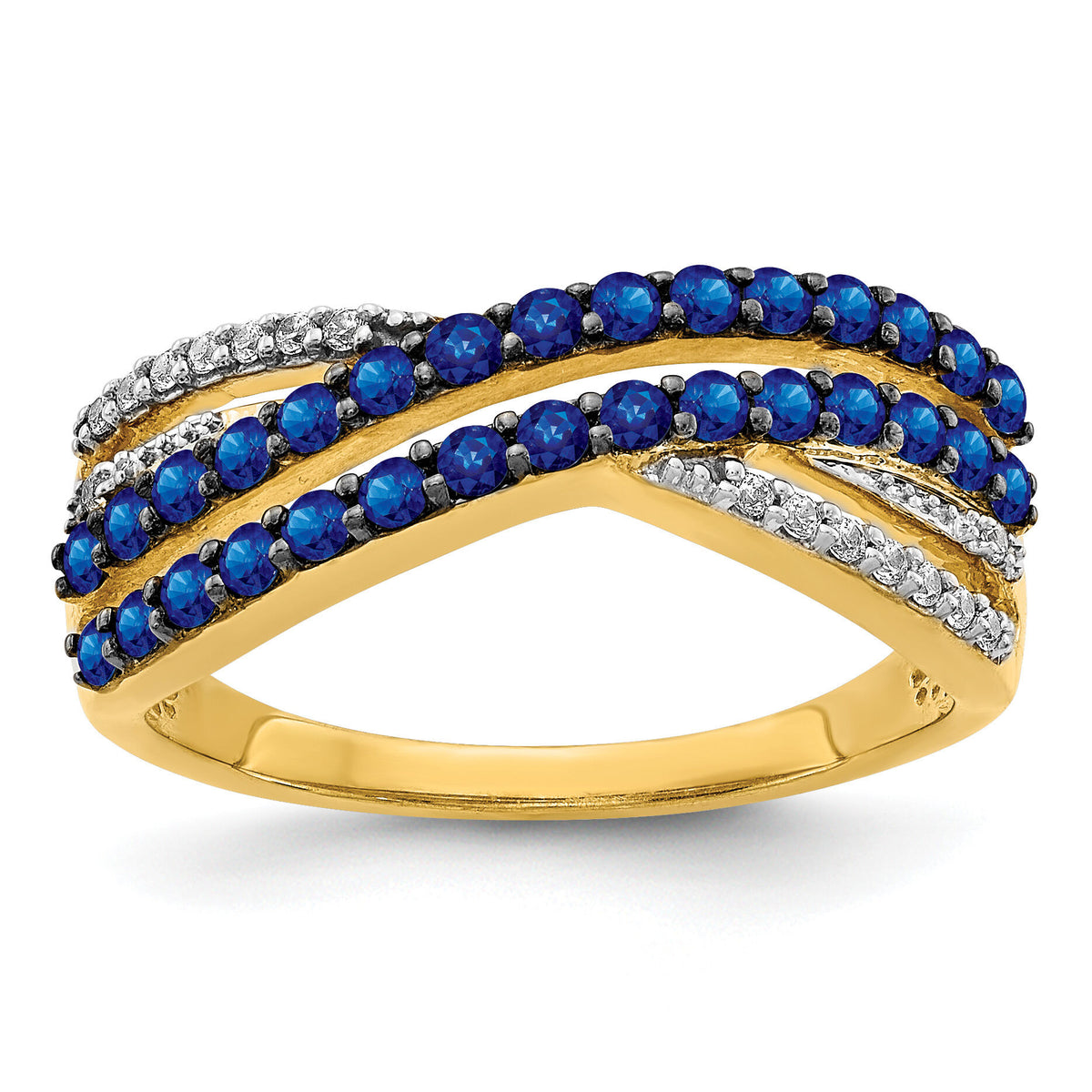 14k Sapphire and Diamond Ring-RM5770