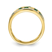 14k Emerald and Diamond Ring-RM5771