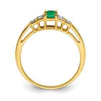 14k Emerald and Diamond Ring-RM5777
