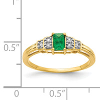 14k Emerald and Diamond Ring-RM5777