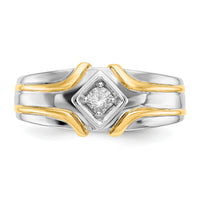 14k Two-tone Diamond Mens Ring-RM5781