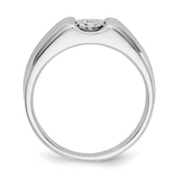 14k White Gold Diamond Mens Ring-RM5783