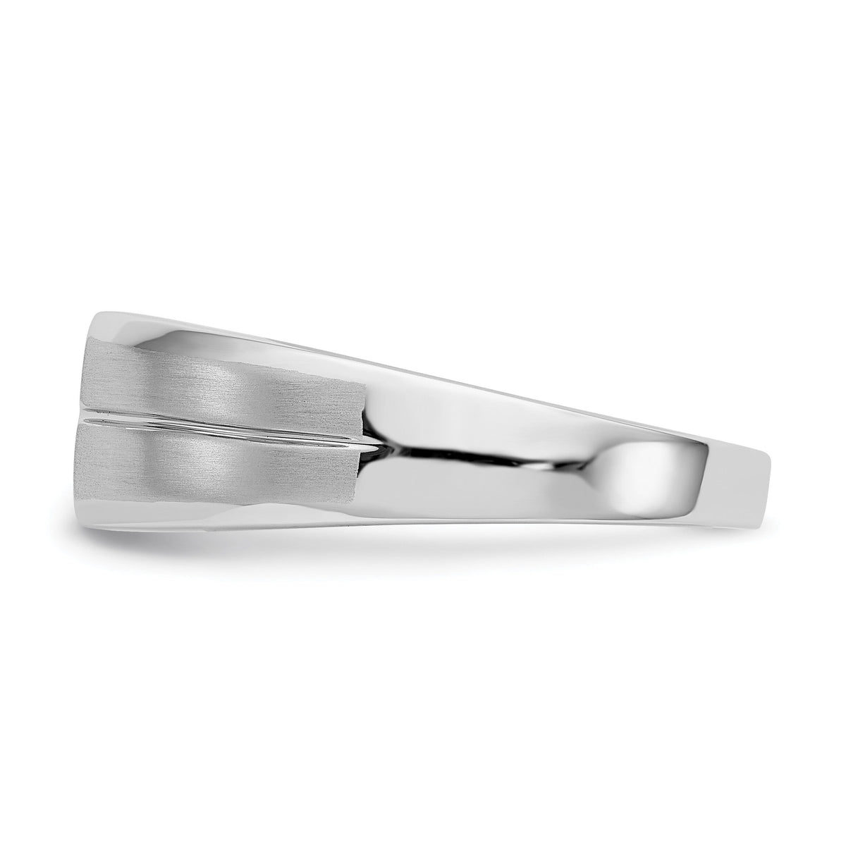 14k White Gold Diamond Mens Ring-RM5783