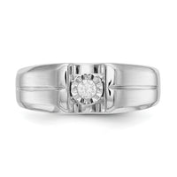 14k White Gold Diamond Mens Ring-RM5783