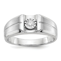 14k White Gold Diamond Mens Ring-RM5783
