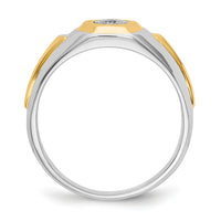 14k Two-tone Diamond Mens Ring-RM5784