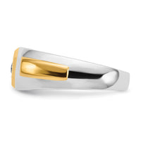 14k Two-tone Diamond Mens Ring-RM5784
