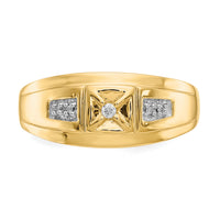 14k and Rhodium Diamond Mens Ring-RM5785