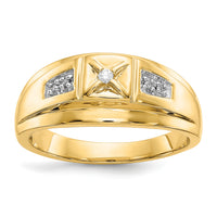 14k and Rhodium Diamond Mens Ring-RM5785