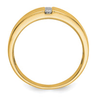 14k Mens Diamond Polished and Satin Ring-RM5787