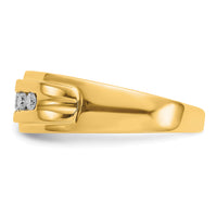 14k Diamond Mens 5-stone Ring-RM5788