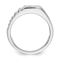 14k White Gold Diamond Mens Ring-RM5790
