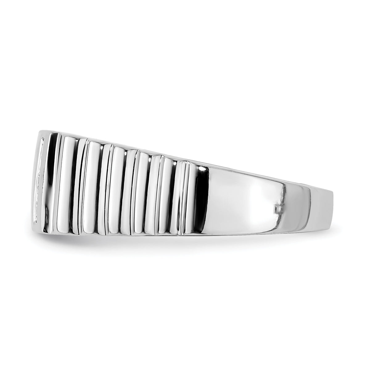 14k White Gold Diamond Mens Ring-RM5790