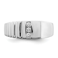 14k White Gold Diamond Mens Ring-RM5790