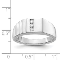 14k White Gold Diamond Mens Ring-RM5790