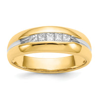 14k with Rhodium Diamond Mens Ring-RM5791