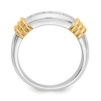 14k Two-tone Diamond Mens Ring-RM5792