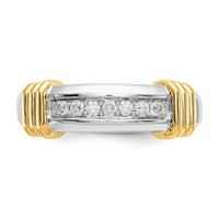 14k Two-tone Diamond Mens Ring-RM5792