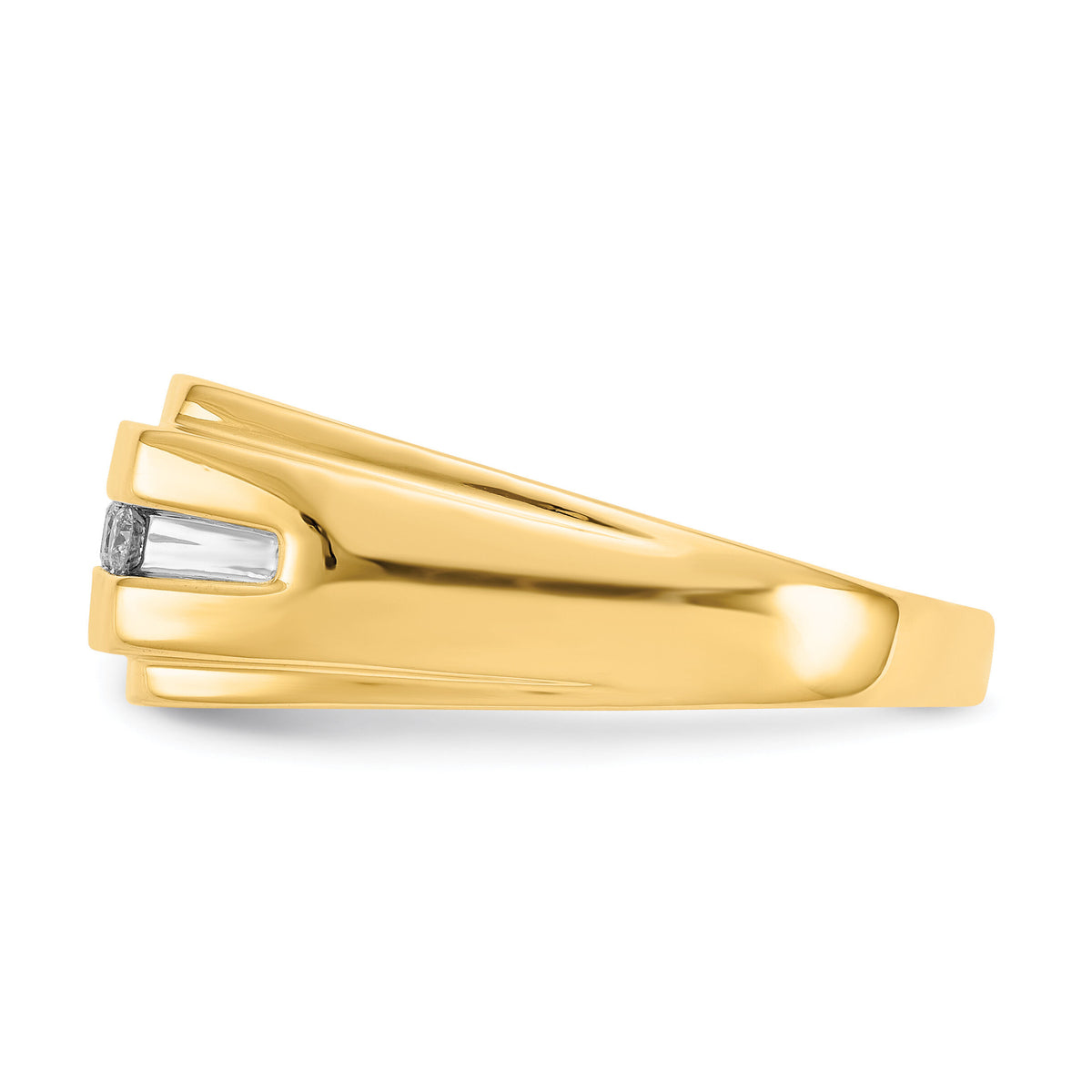 14k Diamond 6-stone Mens Ring-RM5793