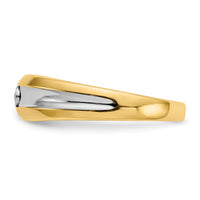 14k with Rhodium Diamond Mens Ring-RM5796