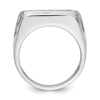 14k White Gold Diamond 5-stone Mens Ring-RM5798