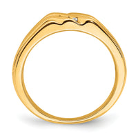 10K w/Rhodium Diamond Mens Ring-RM5799