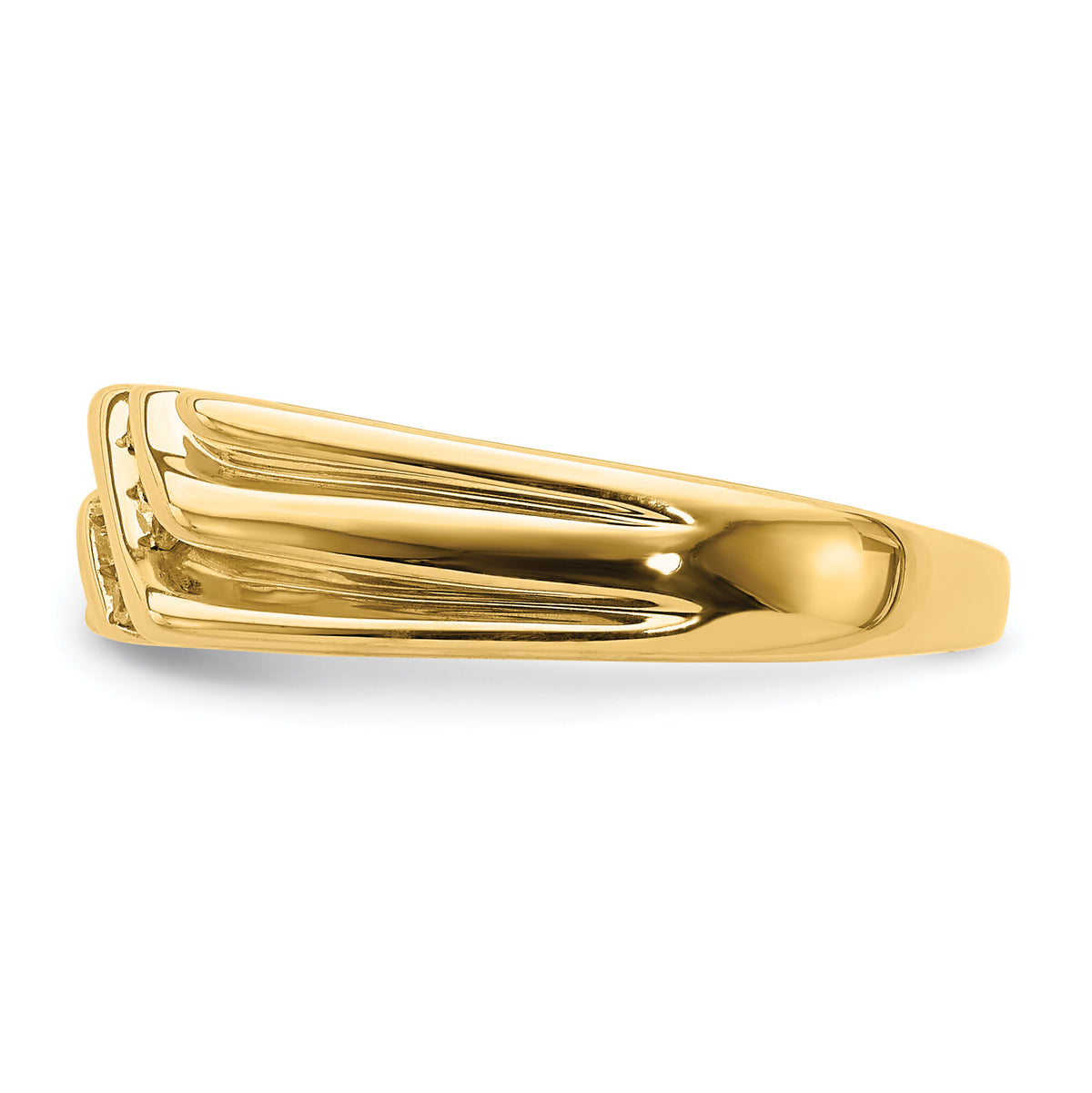 10K w/Rhodium Diamond Mens Ring-RM5799