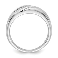 14k White Gold 7-stone Diamond Mens Ring-RM5801