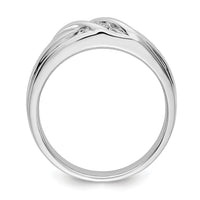 14k White Gold Diamond Mens Ring-RM5805