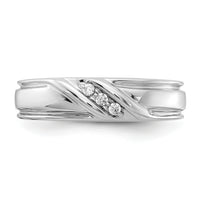 14k White Gold Diamond Mens Ring-RM5805