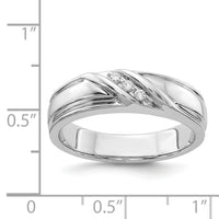 14k White Gold Diamond Mens Ring-RM5805
