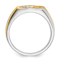 14k Two-tone Gold Diamond Mens Ring-RM5808