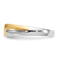 14k Two-tone Gold Diamond Mens Ring-RM5808