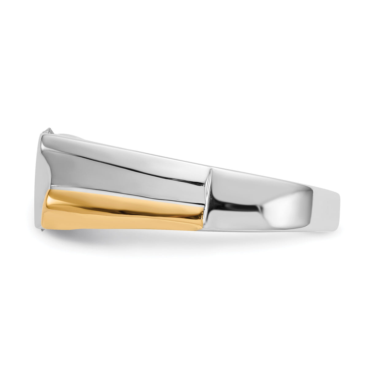 14k Two-tone Gold Diamond Mens Ring-RM5810