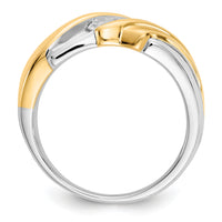 14k Two-tone Diamond Mens Ring-RM5811