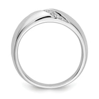 14k White Gold Diamond Mens Ring-RM5813