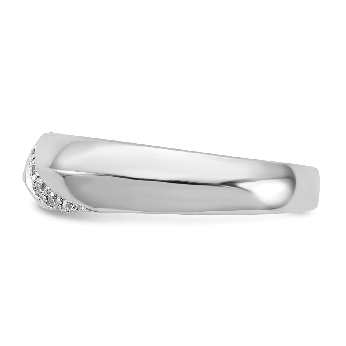 14k White Gold Diamond Mens Ring-RM5813
