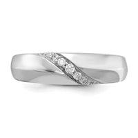 14k White Gold Diamond Mens Ring-RM5813