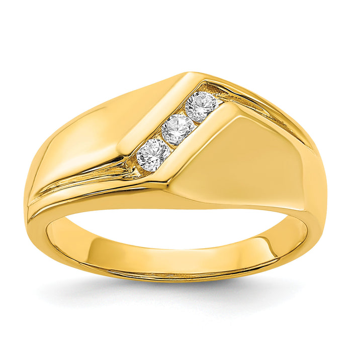 14k Diamond Mens Ring-RM5814
