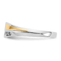 14k Two-tone Gold Diamond Mens Ring-RM5817