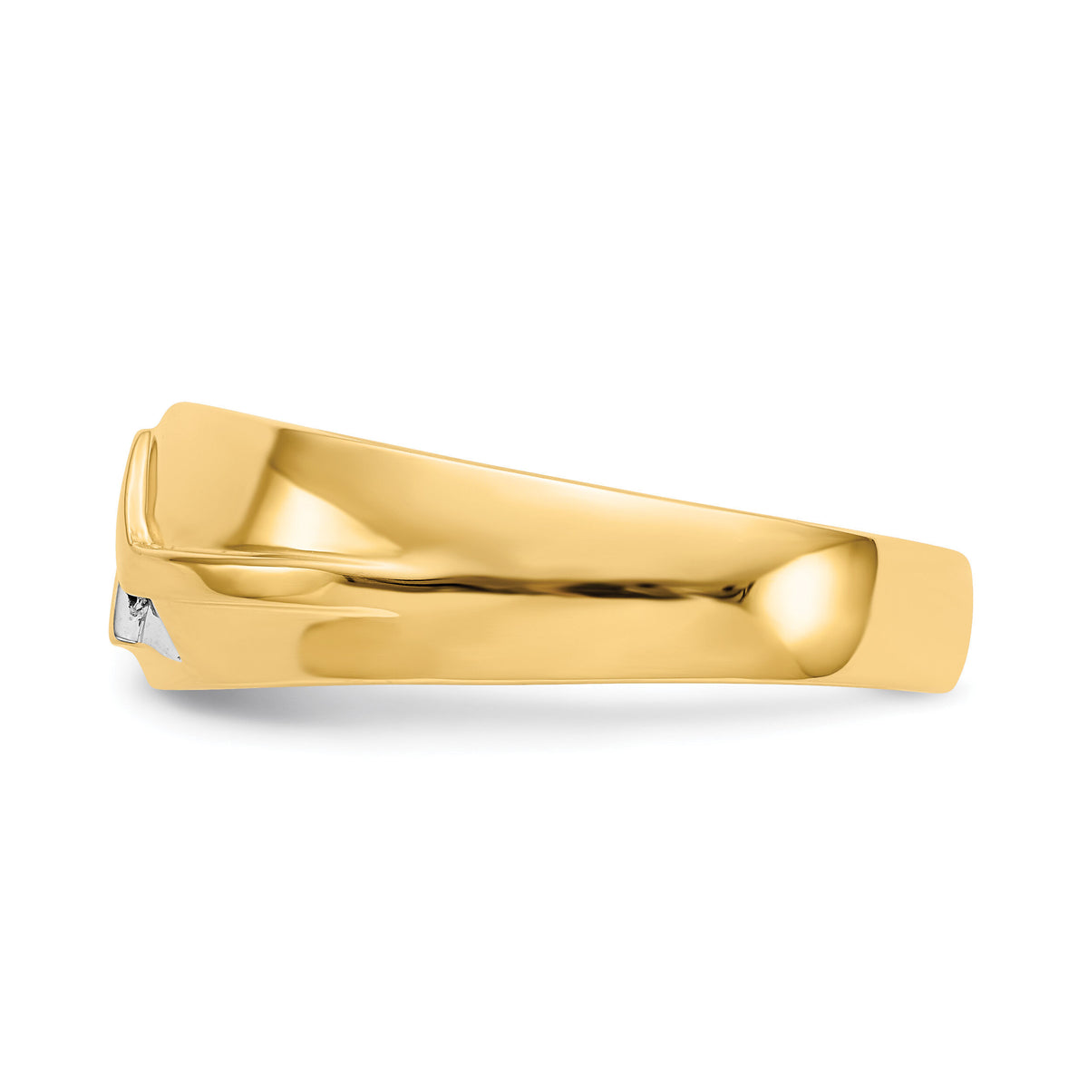 14k and Rhodium Diamond Mens Ring-RM5818