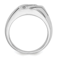 14k White Gold Diamond Mens Ring-RM5819