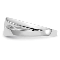 14k White Gold Diamond Mens Ring-RM5819