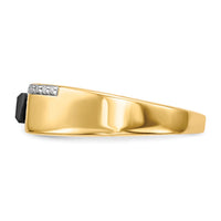 14k Onyx and Diamond Mens Ring-RM5822