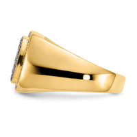 14k Black and White Diamond Mens Ring-RM5832