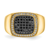 14k Black and White Diamond Mens Ring-RM5832