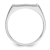 14k White Gold Diamond Mens Ring-RM5834