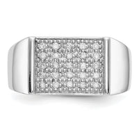 14k White Gold Diamond Mens Ring-RM5834