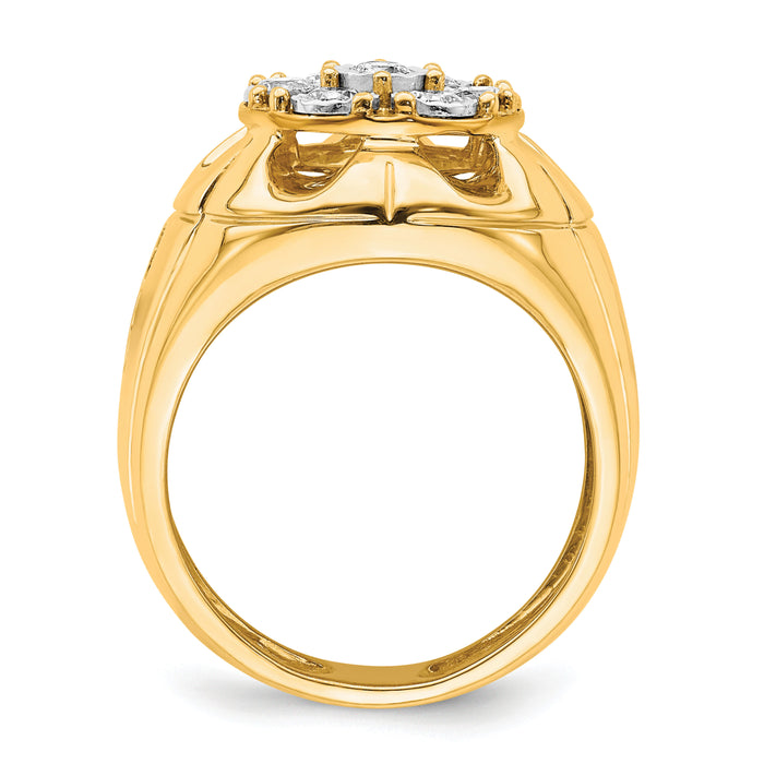 14k Diamond Mens Ring-RM5839