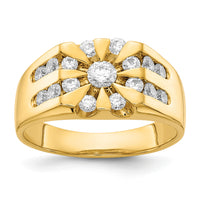14k Fancy Star-Top Mens Diamond Ring Mounting-RM5841